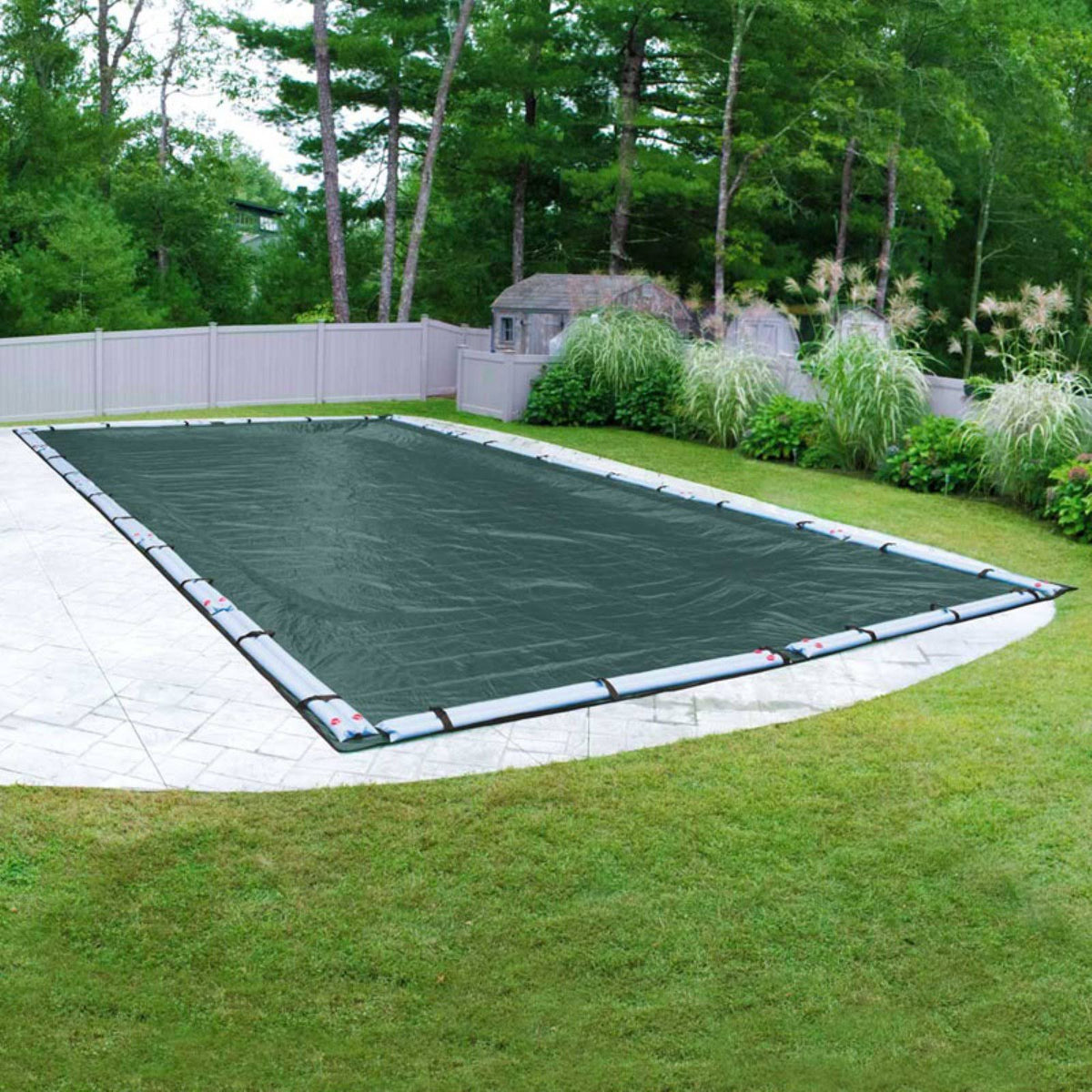 16 ft. x 36 ft. Teal Green In Ground Pool Winter Cover I11970