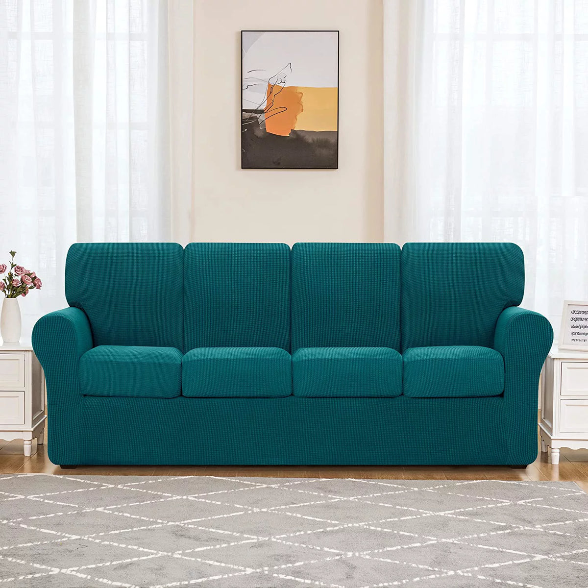 9 Pieces Stretch Sofa Slipcover Set Y758