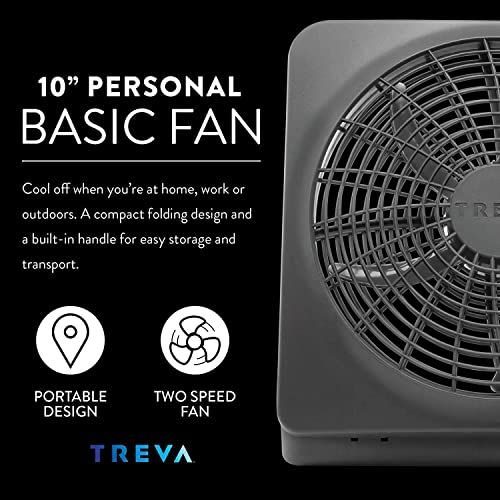10-Inch Portable Battery Fan, 2 Speed Y410868