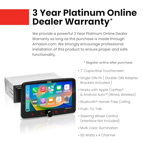 Single DIN 7 Inch Touchscreen Bluetooth Car Stereo C81966