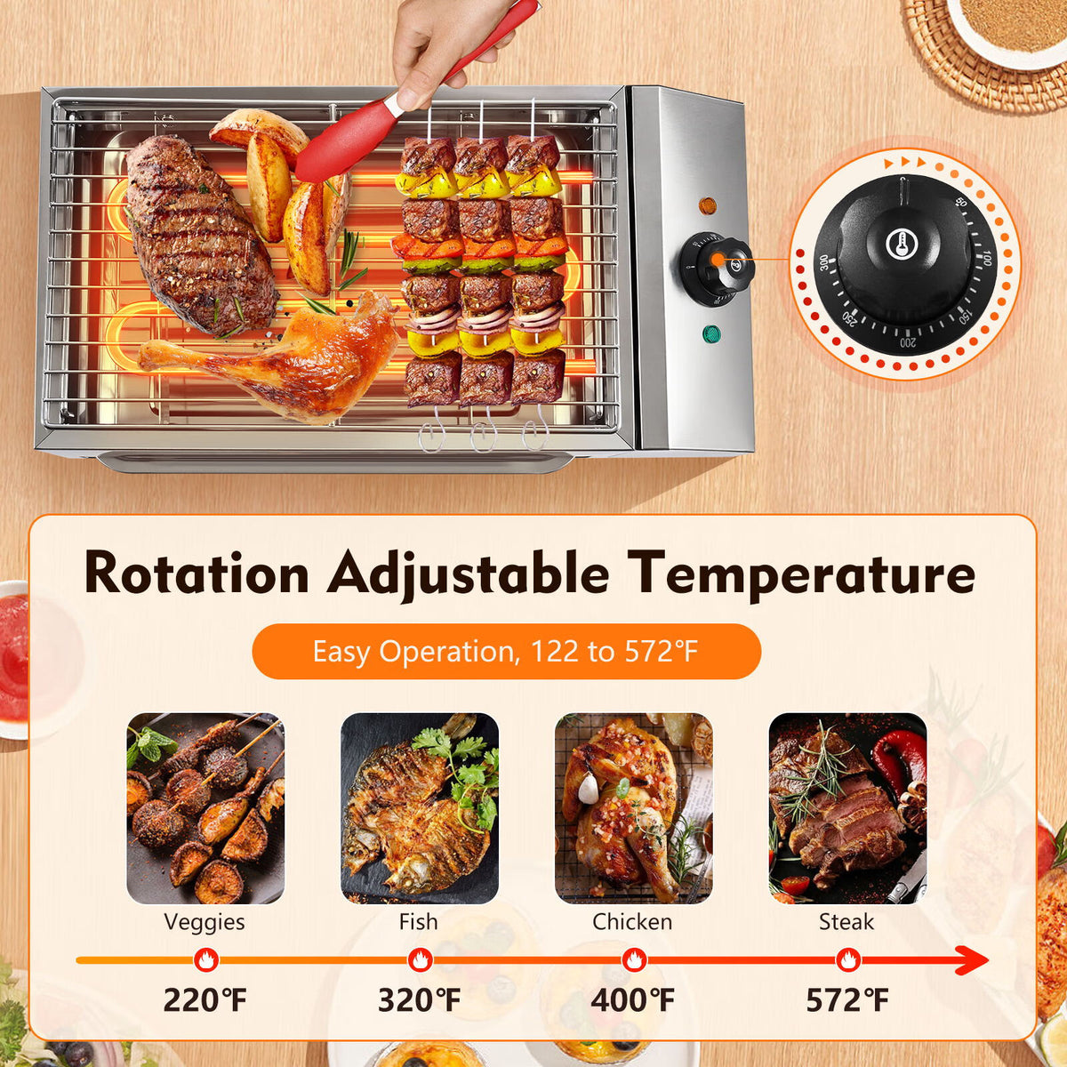 1800W Electric Grill Smokeless Barbecue Grill H347942