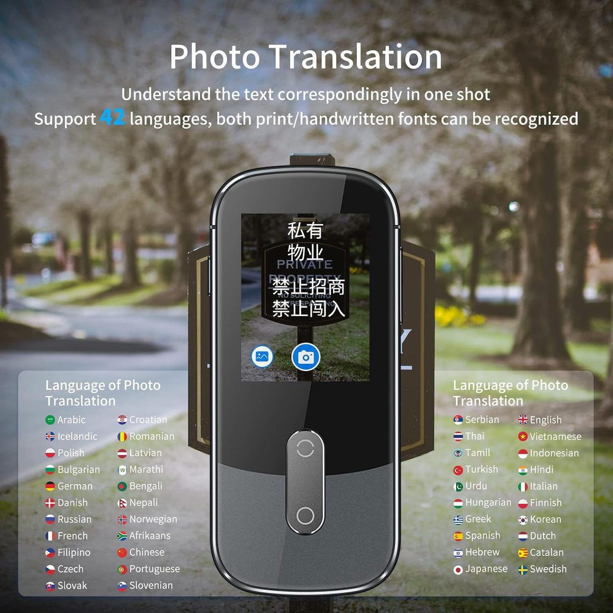 127 Language Voice Image Translator with Wi-Fi Hotspot Connection Q725960