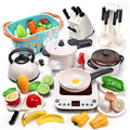 Play Kitchen Accessories Set with Pots and Pans and Electronic Induction Cooktop X229