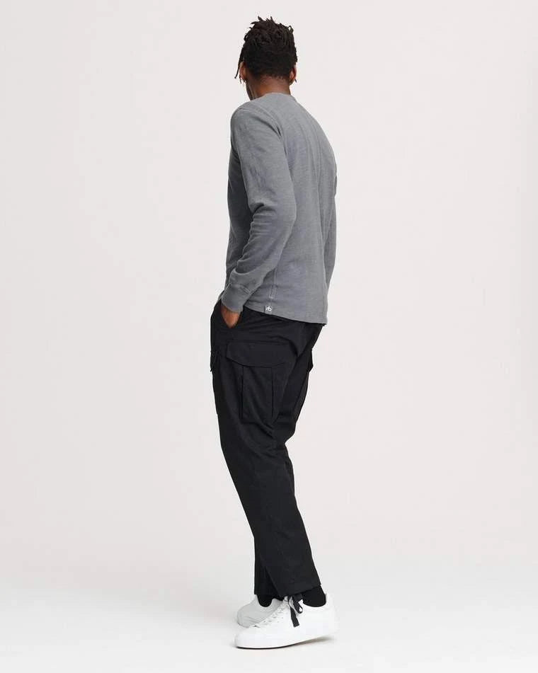 Grey Cotton Henley Y517