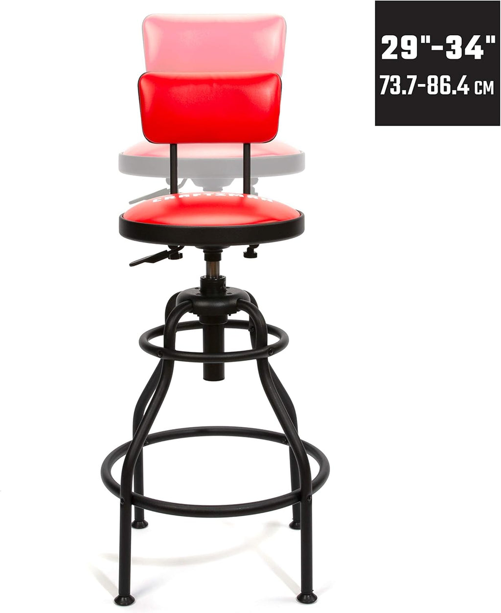 Adjustable Height Work Shop Stool, 29 to 34-inches Tall, 300-lb Capacity S955330