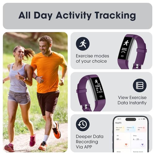 Fitness Tracker with Heart Rate Blood Oxygen Monitor N97564