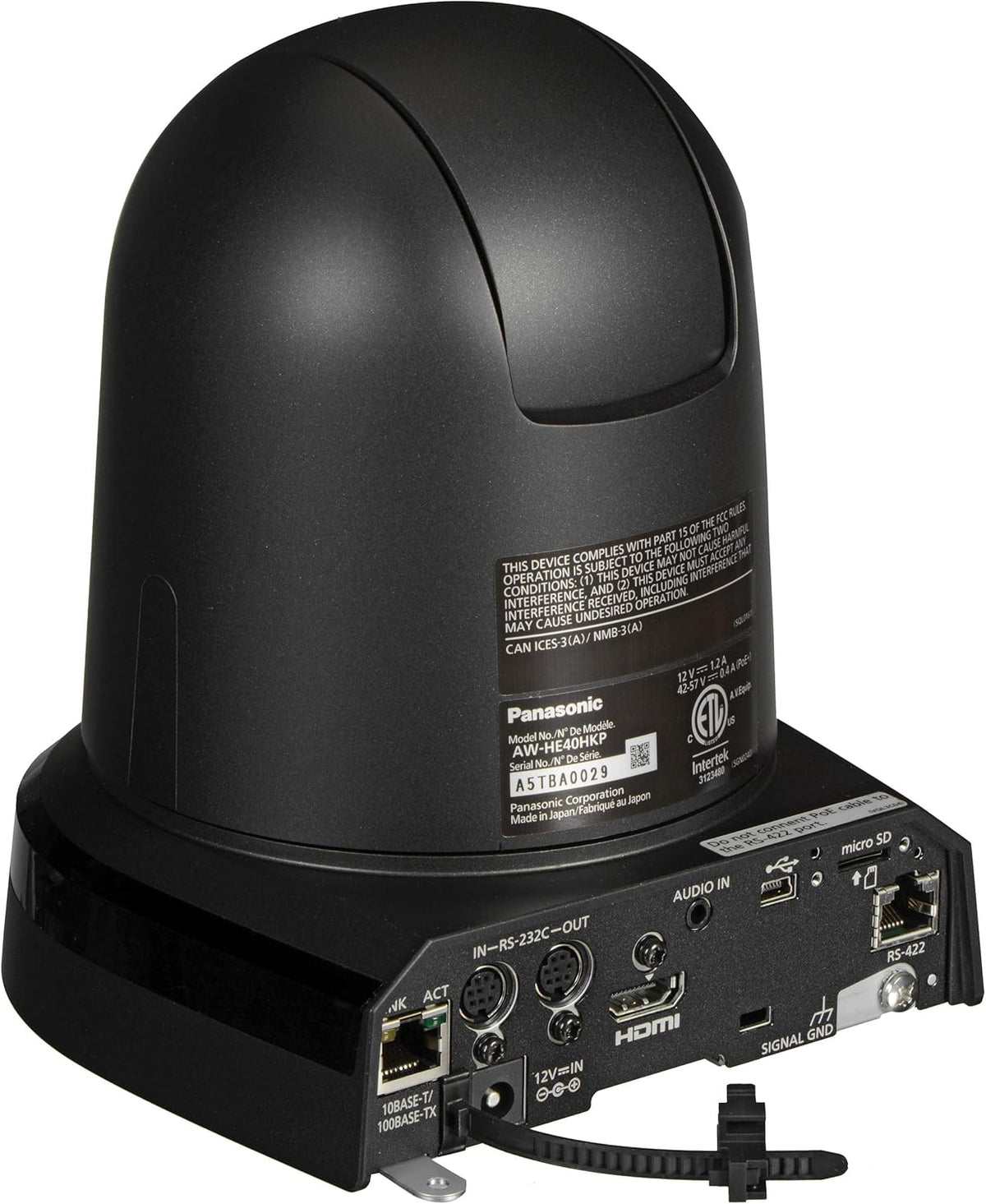 Black PTZ Camera with HDMI Output W5212