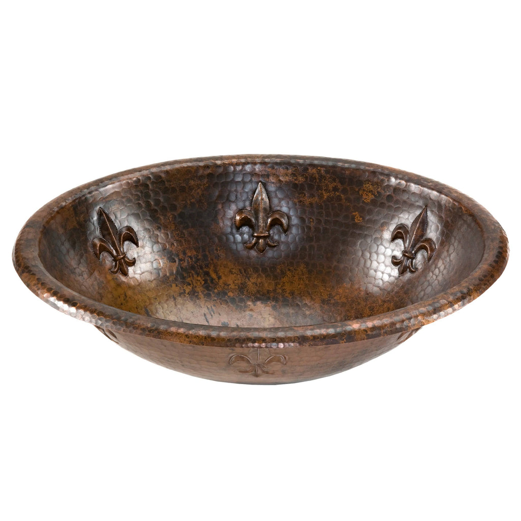Oval Hammered Copper Sink E81337