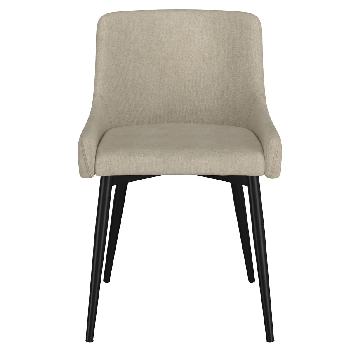 Beige Upholstered Side Chairs Set of 2 F873