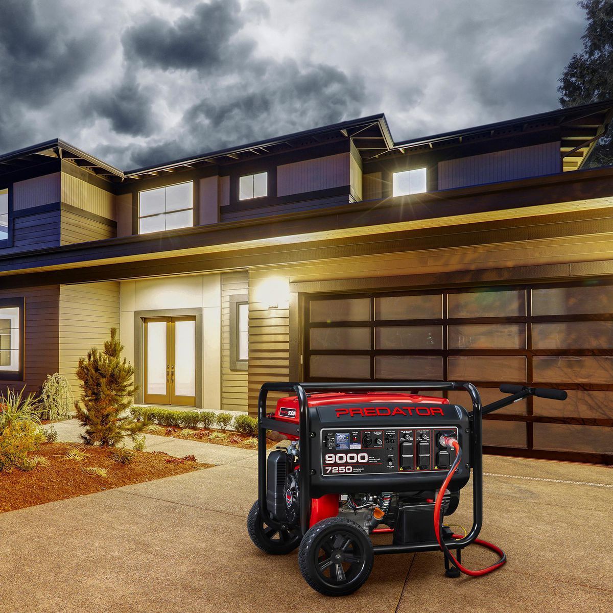 9000 Watt Gas-Powered Portable Generator W327019