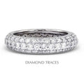 18K White Gold Three Row Diamond Eternity Ring U660360