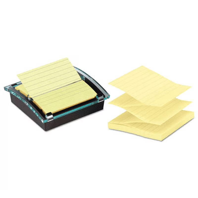 Pop-Up Note Dispenser, Black/Clear, 4 X 4 Pads Q65286
