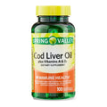 Cod Liver Oil Vitamins A & D3 Dietary Supplement Softgels 100 Count A649998