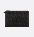 Black Oblique Galaxy Leather Pouch T196