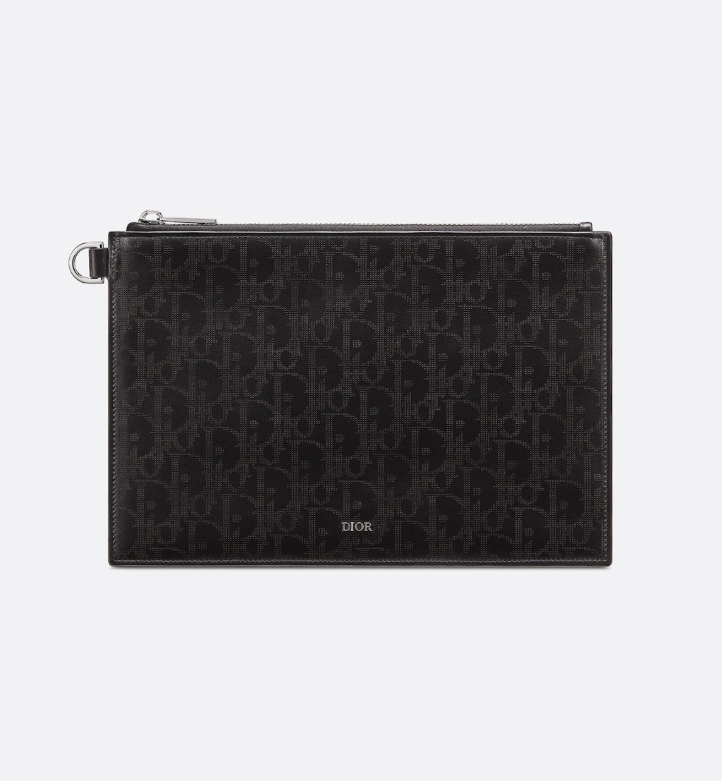 Black Oblique Galaxy Leather Pouch T196
