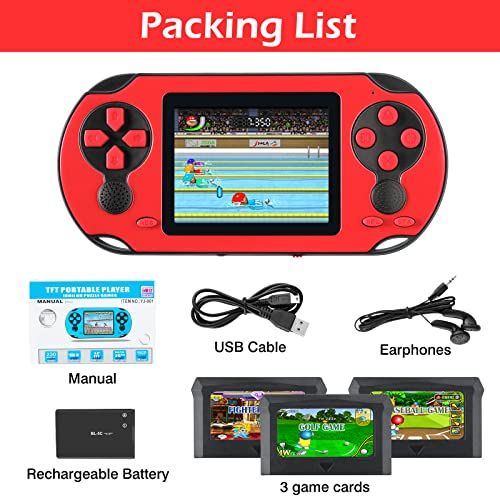 Blue Handheld Game with 230 Preloaded Games C8017
