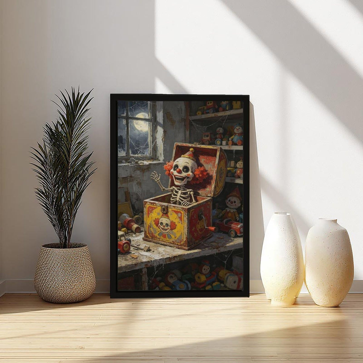 Canvas Wall Art Oil Painting Poster Print with Black Frame 24" L X 36" W D13346