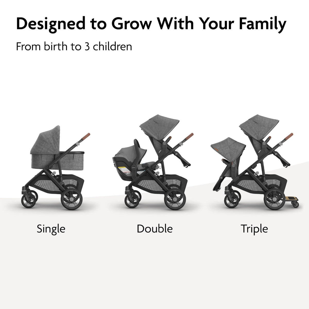 Convertible Single-to-Double Stroller Q66013
