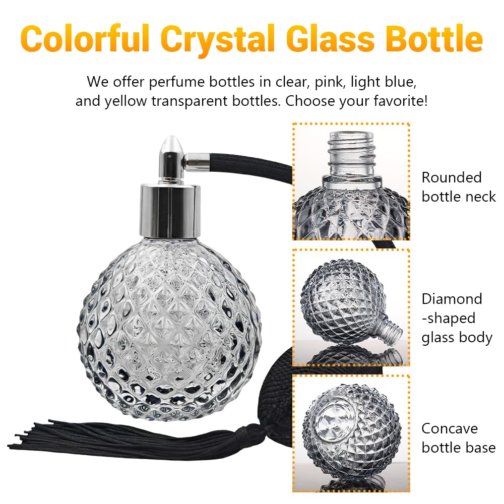 80ml Refillable Black Glass Perfume Atomizer Bottle B805