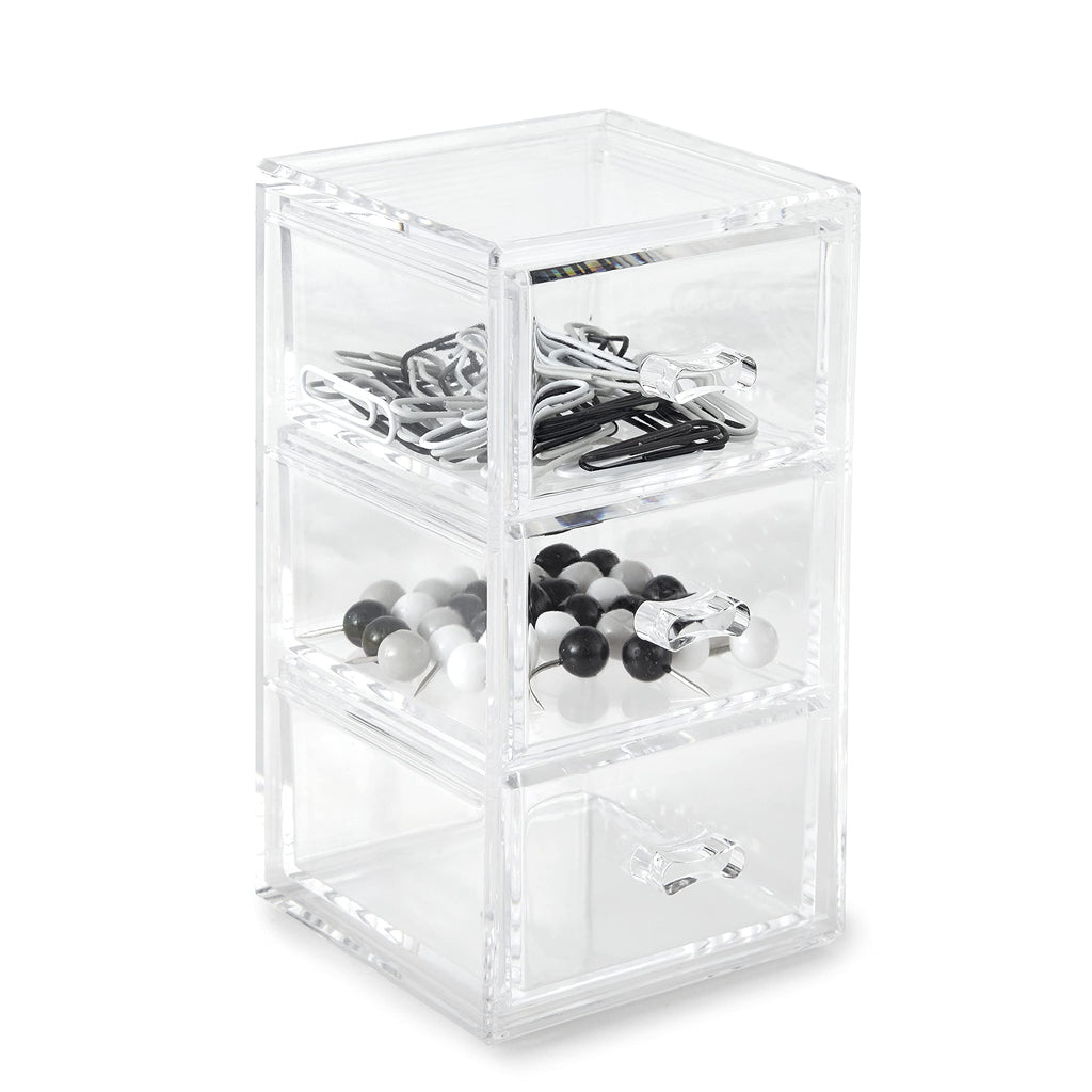 Clear Stackable 3-Drawer Acrylic Organizer M463026