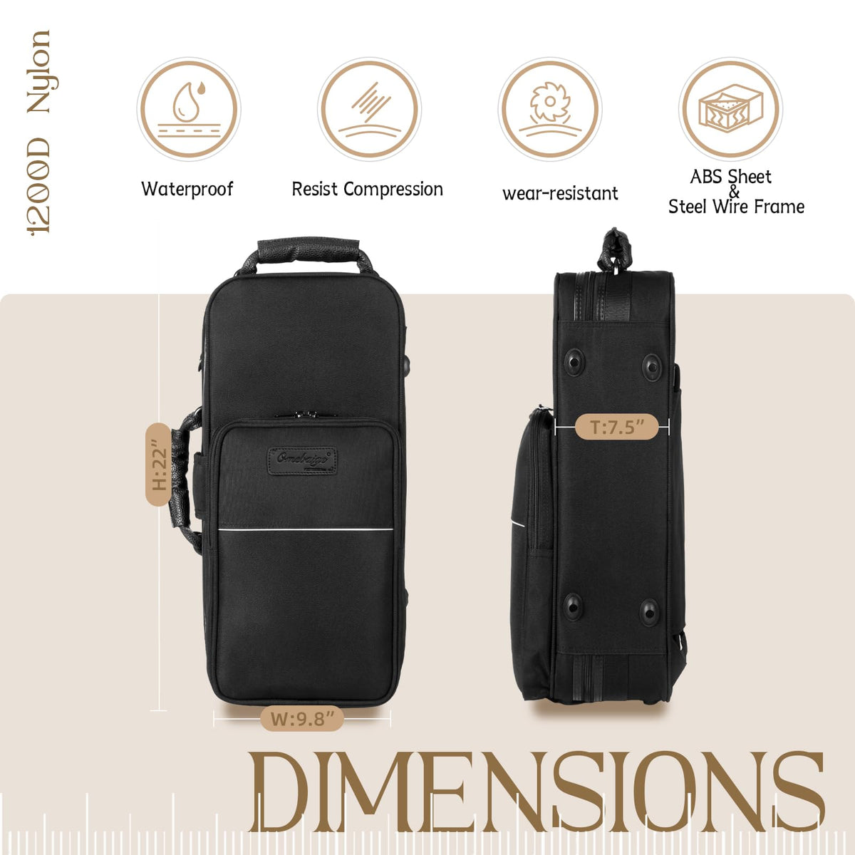 Rectangular Trumpet Case with Backpack Straps R85634