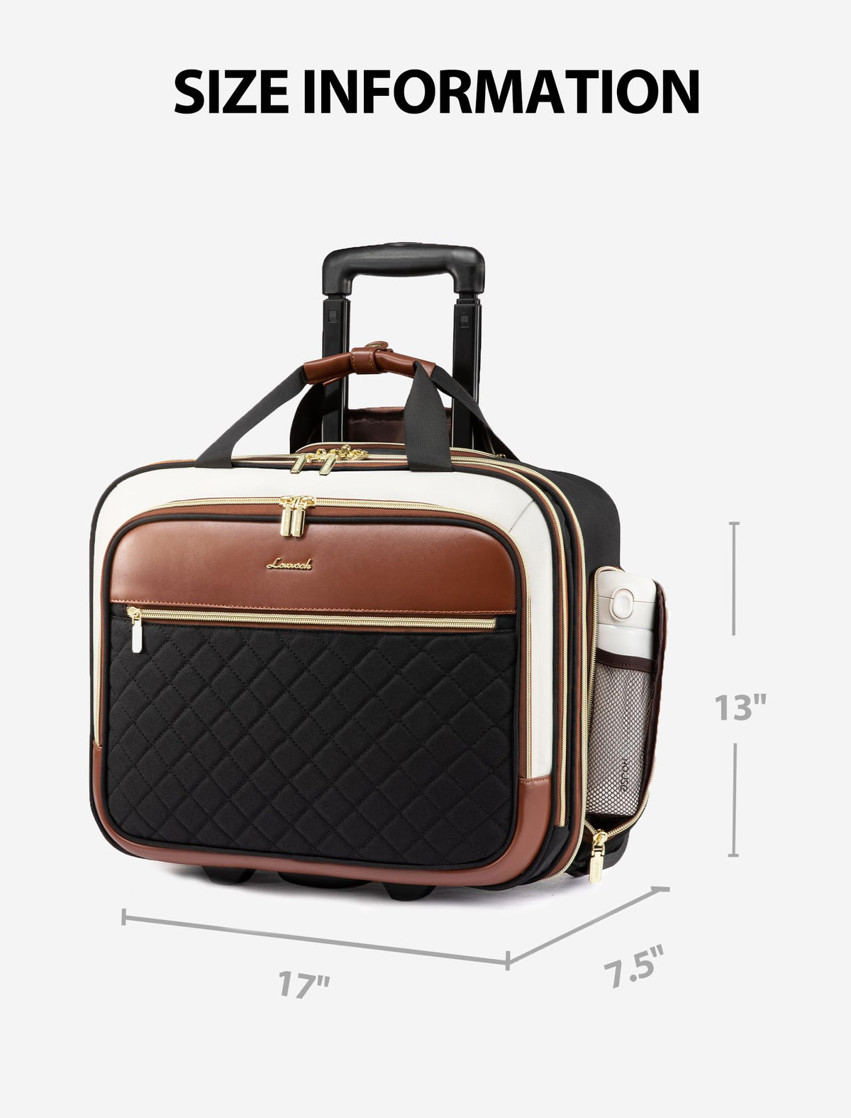 Rolling Laptop Bag with Wheels A128