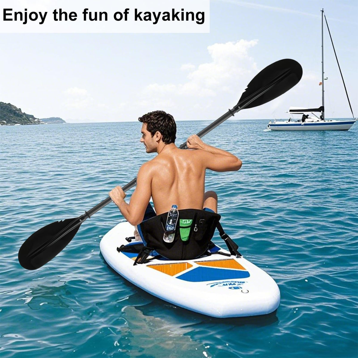 Telescopic Canoe Paddle 70inch to 95inch Black M4683