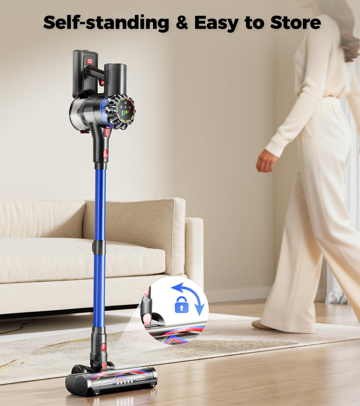 600W 50Kpa 65Mins Cordless Stick Vacuum Cleaner O170