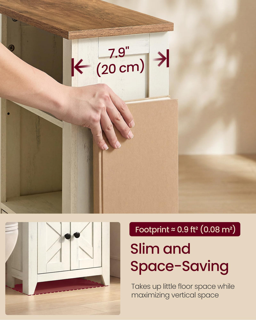 Farmhouse Storage Cabinet with 2 Barn Doors A636