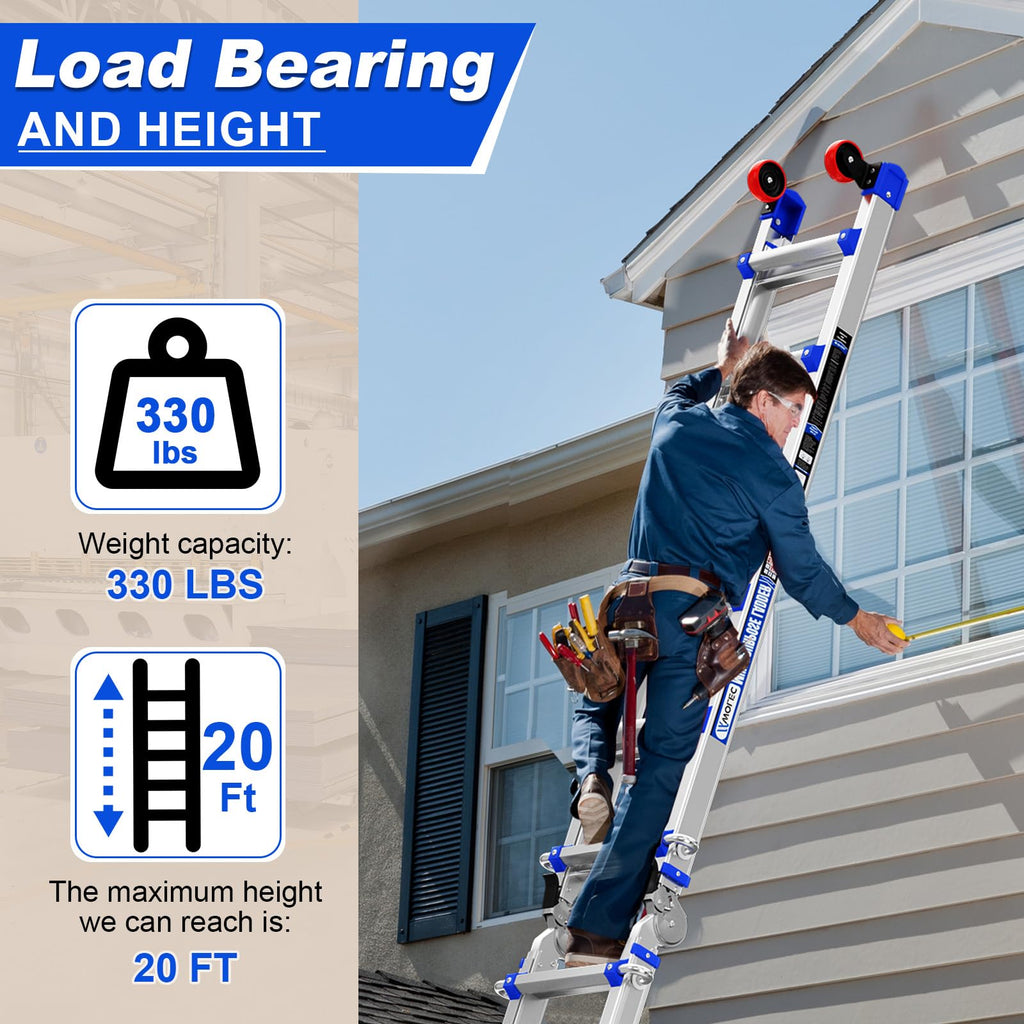 20FT Multi-Position Telescoping Ladder D29397