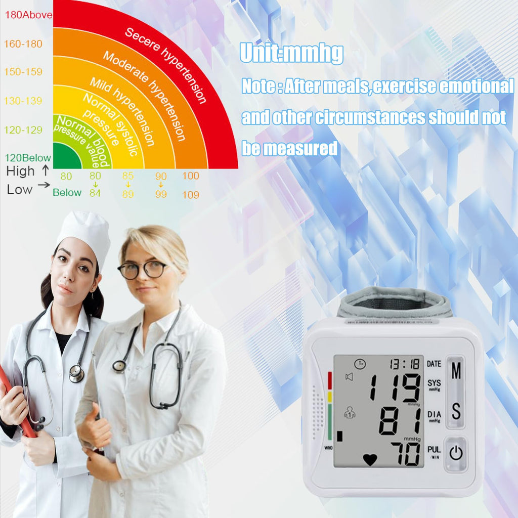 Wrist Blood Pressure Monitor with Carrying Case Y860395