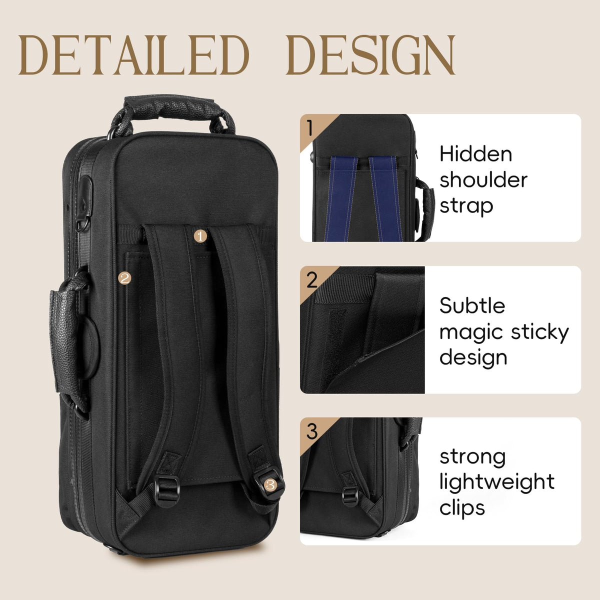Rectangular Trumpet Case with Backpack Straps R85634
