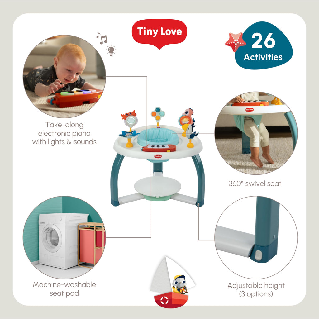 5-in-1 Activity Center with Piano & 6 Toys A612
