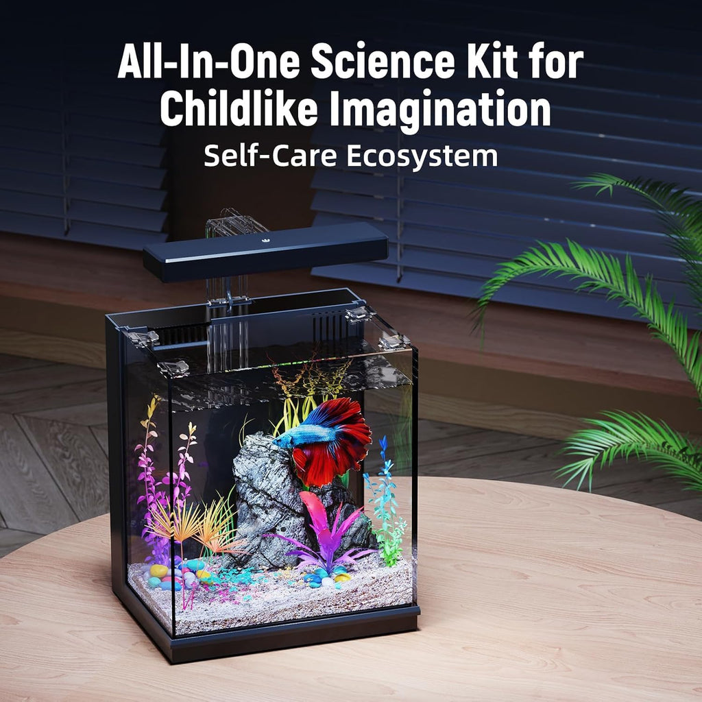 2 Gallon All-in-One Aquarium Kit with Filtration & LED Light A159846