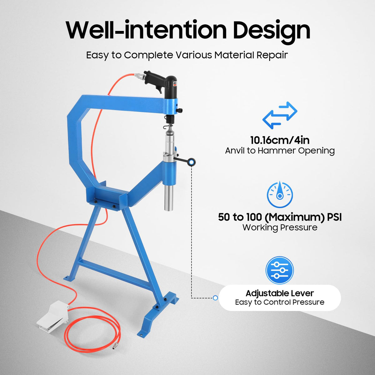Pneumatic Planing Hammer with Pedal and Stand U764513