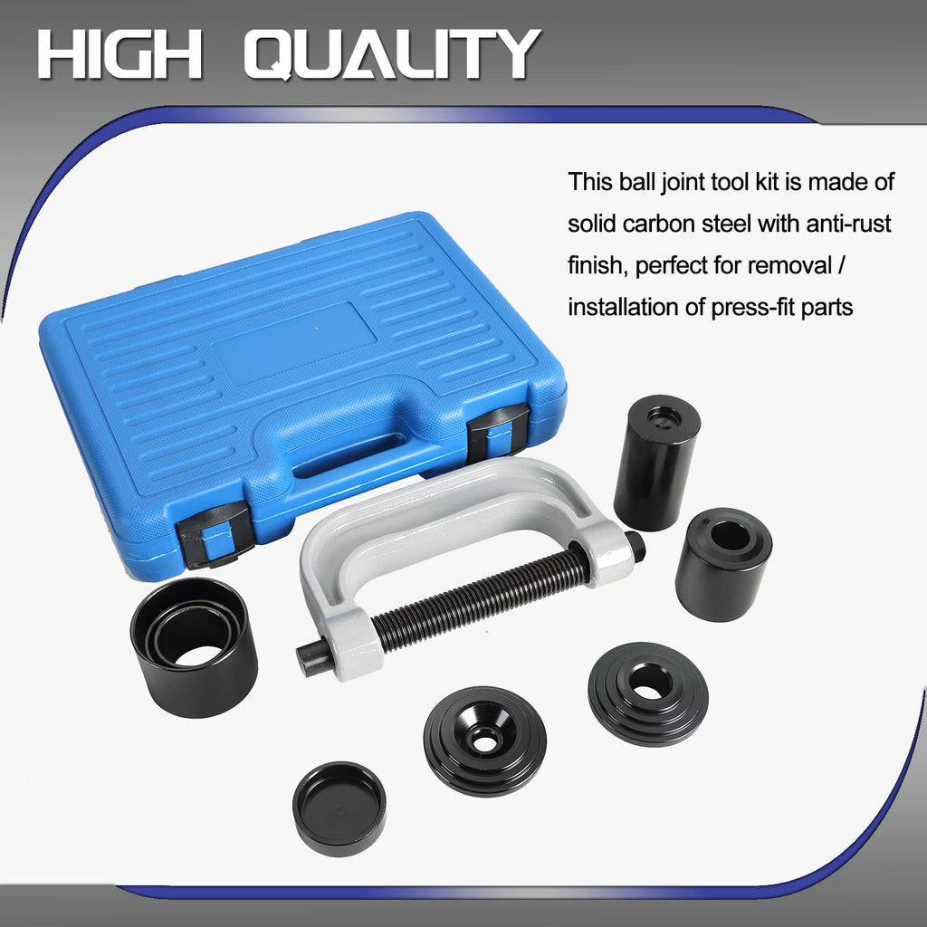 10 Pc Ball Joint Press Kit U Joint Removal Tool with Adapters C812617