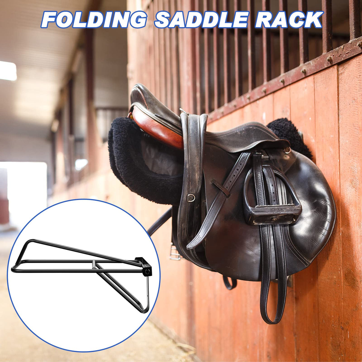 2 Pieces Portable Folding Saddle Rack J54444