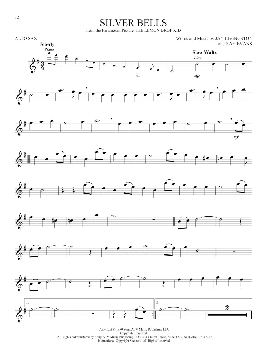 Alto Sax Sheet Music Songbook U8970
