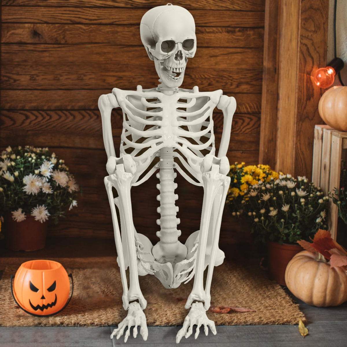 5.4FT Halloween Skeleton with Movable Joints R7906