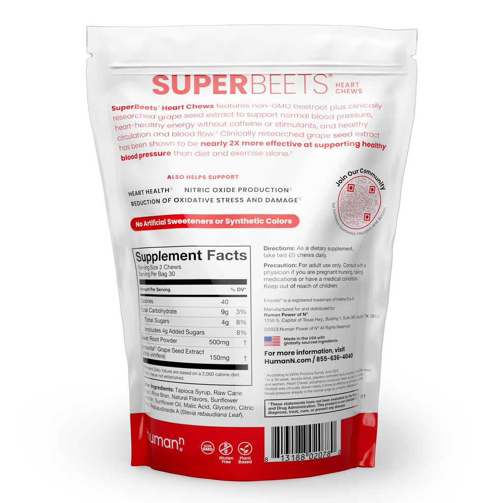 SuperBeets Heart Chews & SuperBerine Capsules H17431