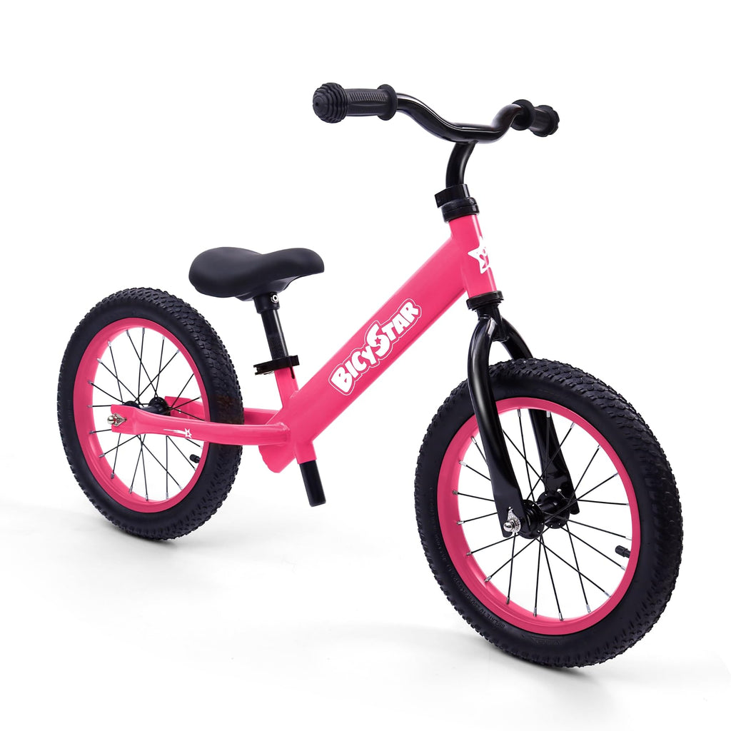 14 Inch Pink Balance Bike with Air Rubber Tires W607