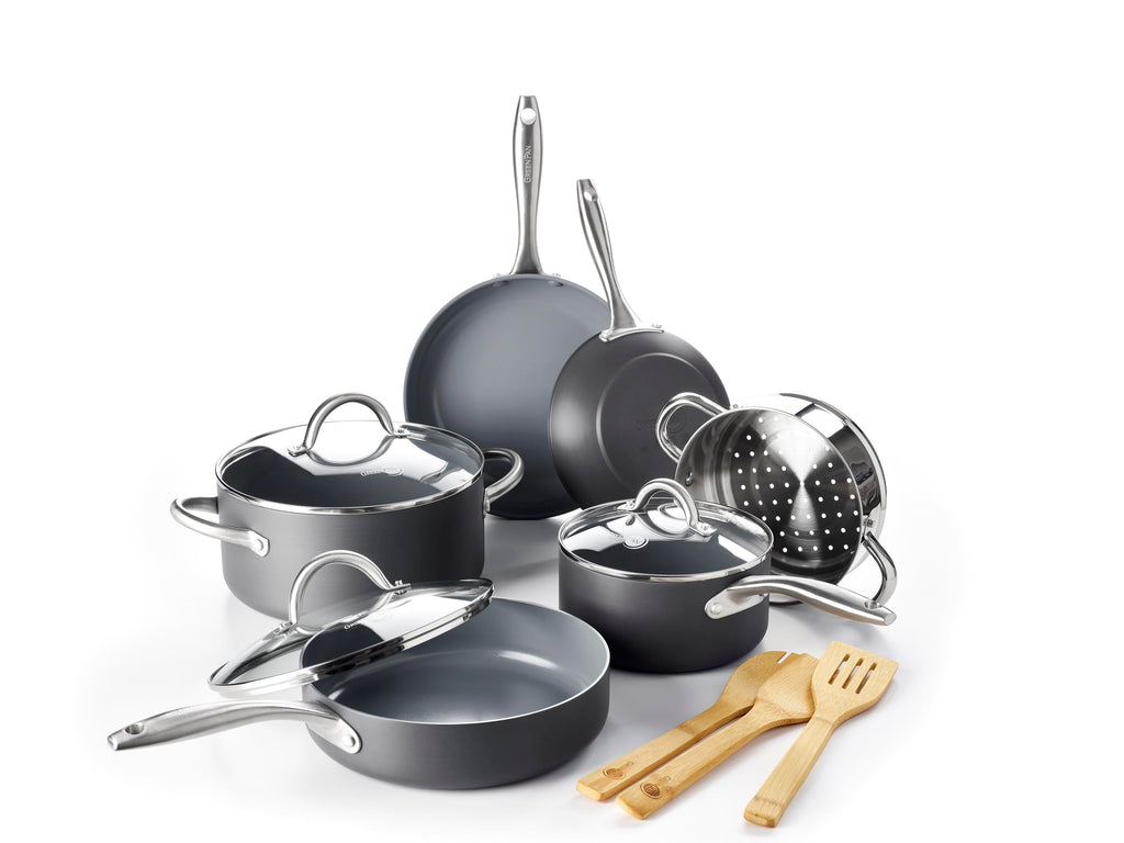 Hard Anodized Ceramic Nonstick 12 Piece Cookware Set W142