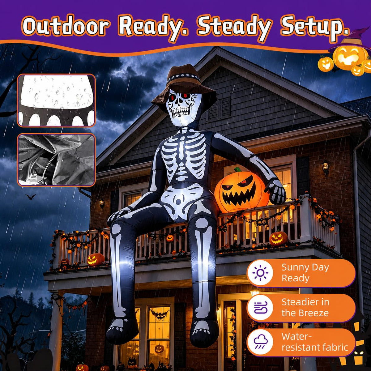 10FT Halloween Inflatable Skeleton F455125