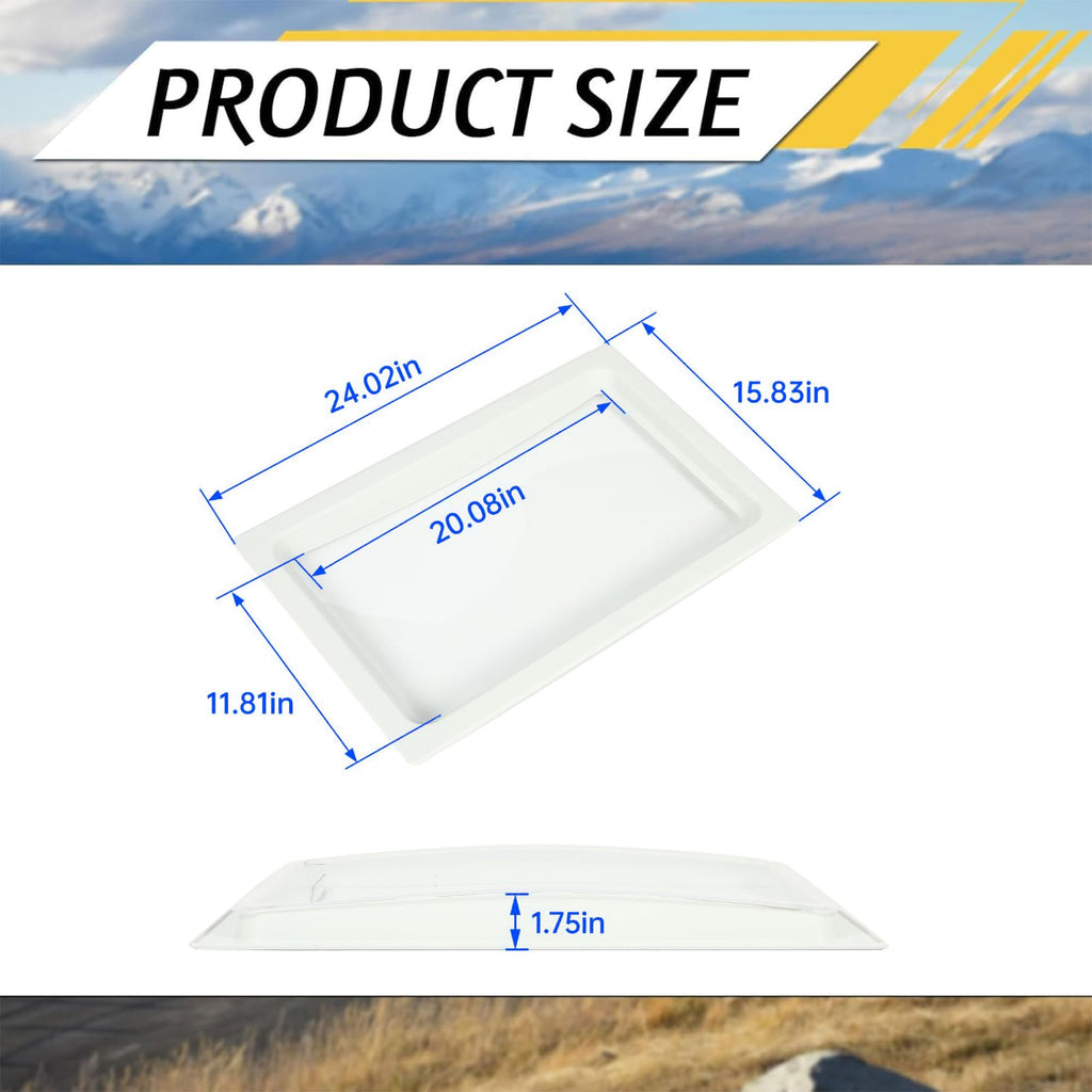 24" Shatterproof Clear RV Skylight Dome Cover P10308