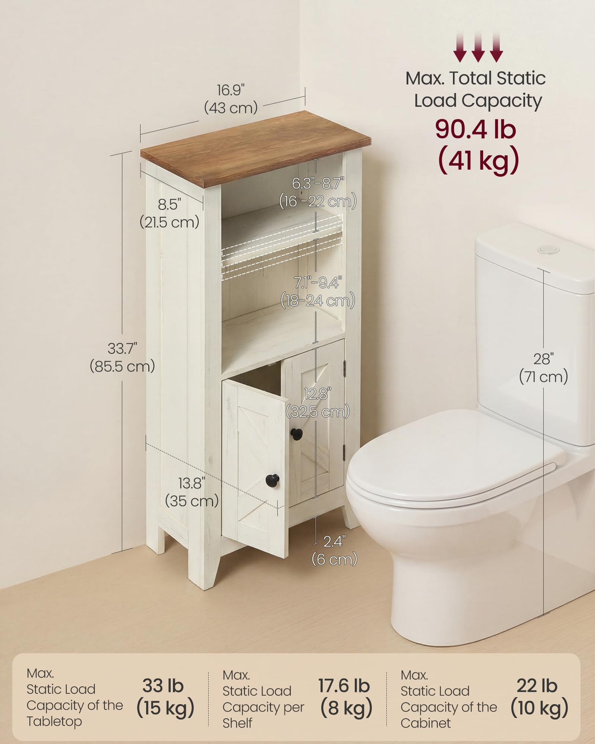 Farmhouse Storage Cabinet with 2 Barn Doors A636