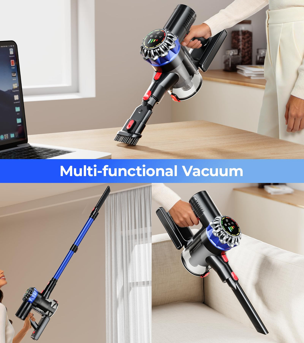 600W 50Kpa 65Mins Cordless Stick Vacuum Cleaner O170