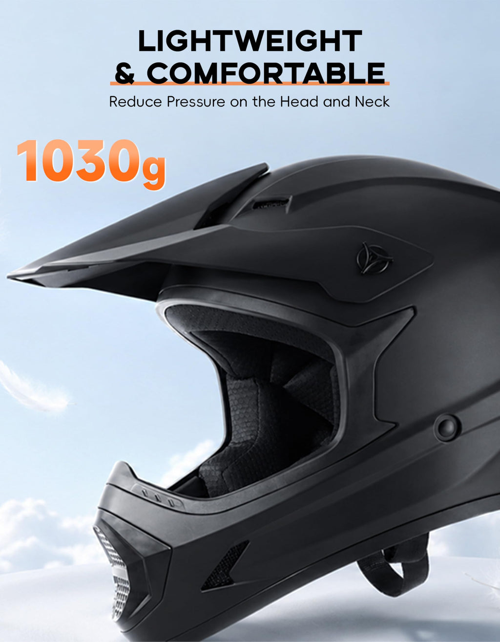 Black Youth Kids Full Face Motocross Helmet M33586