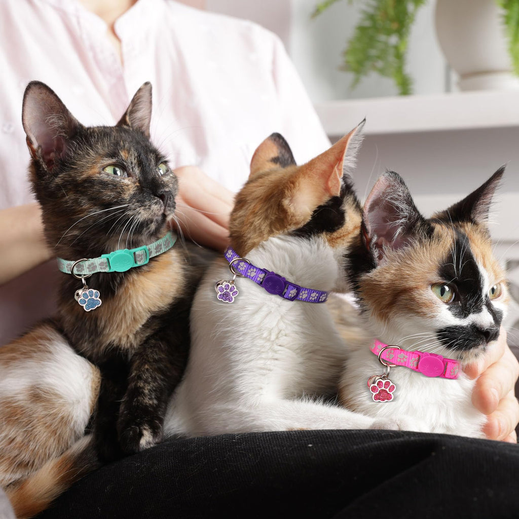 Breakaway Cat Collars with Bells 4PCS F42168