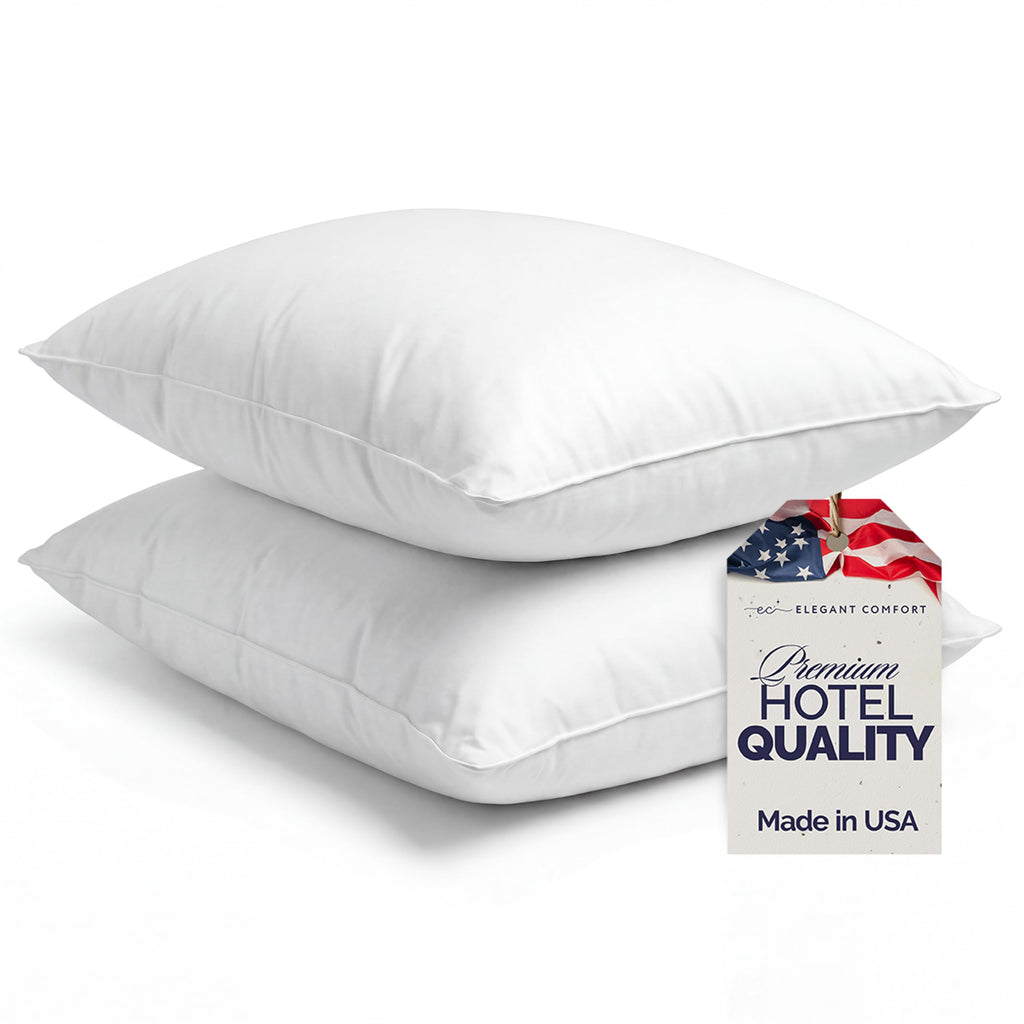 King Size Cotton Bed Pillows Set of 2 I789