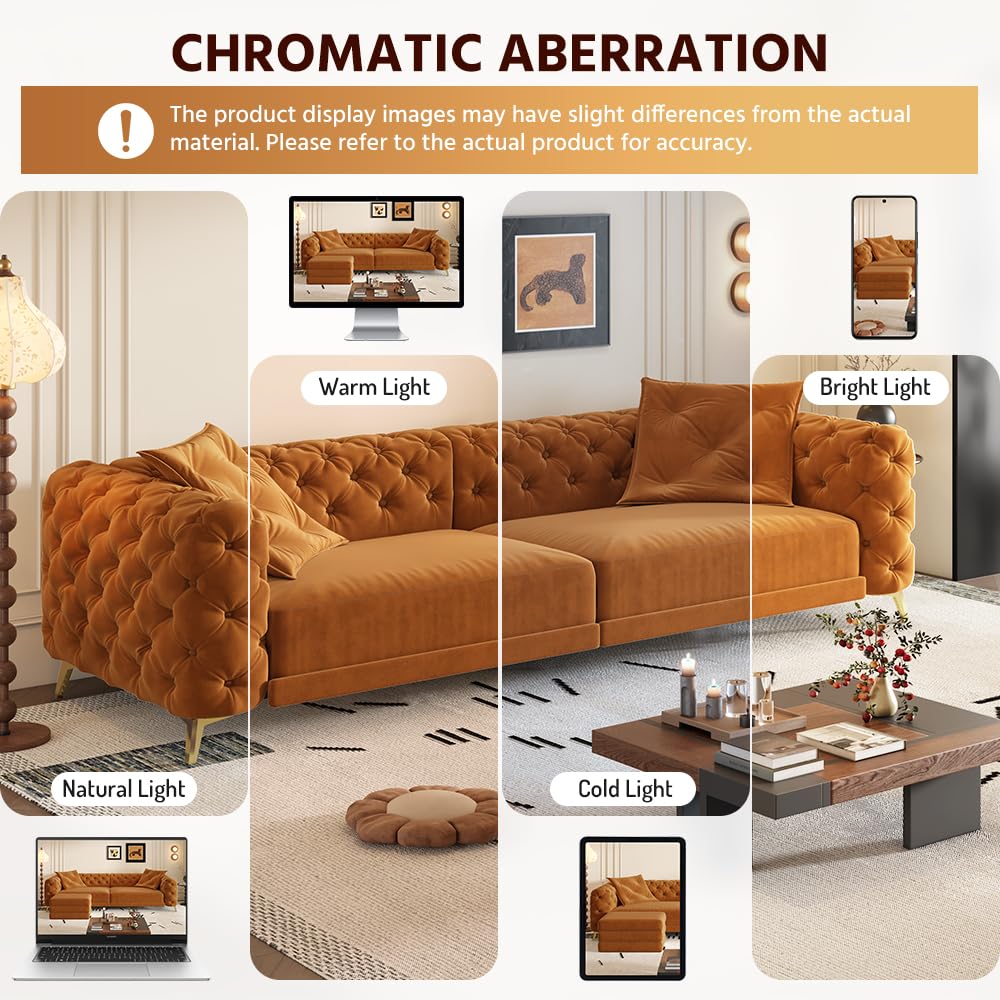 Velvet Pull Out Sofa Bed King with Ottoman M26632